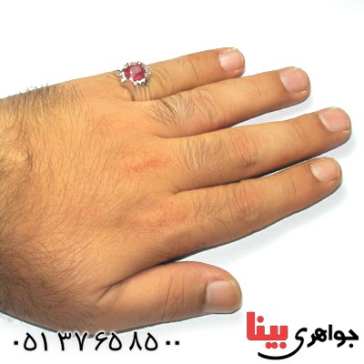 انگشتر یاقوت سرخ عالی مردانه کلاسیک رادیوم لوکس _کد:9072