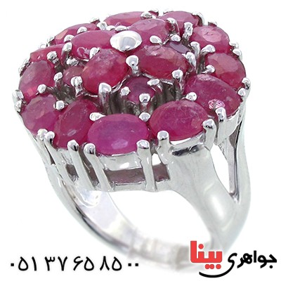 انگشتر یاقوت سرخ عالی درشت زنانه فاخر چشمگیر _کد:9084