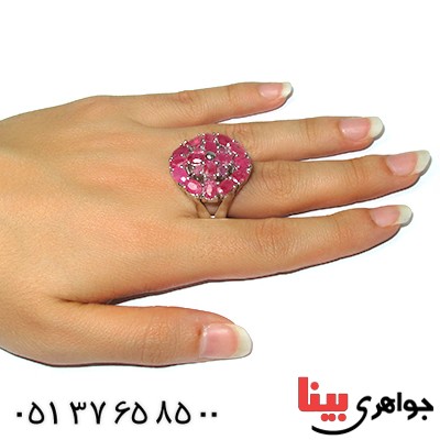 انگشتر یاقوت سرخ عالی درشت زنانه فاخر چشمگیر _کد:9084
