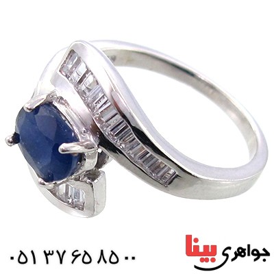 انگشتر یاقوت کبود زنانه رادیوم لوکس _کد:9089