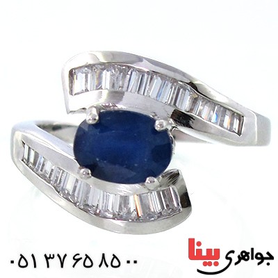 انگشتر یاقوت کبود زنانه رادیوم لوکس _کد:9089