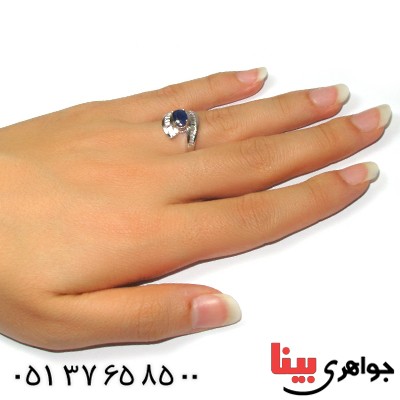انگشتر یاقوت کبود زنانه رادیوم لوکس _کد:9089