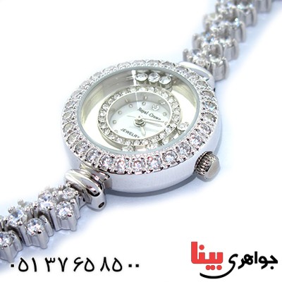 ساعت نقره زنانه برند Royal Crown با شکوه مجلسی _کد:1297