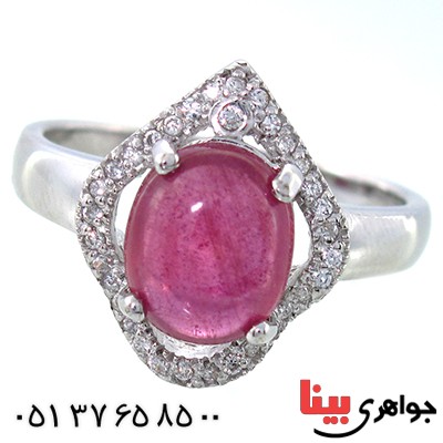 انگشتر یاقوت سرخ خوشرنگ زنانه رادیوم لوکس _کد:9097