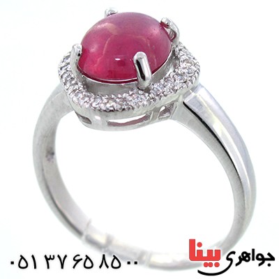 انگشتر یاقوت سرخ خوشرنگ زنانه رادیوم لوکس _کد:9097