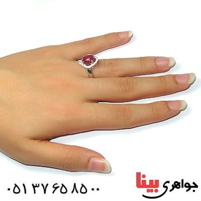 انگشتر یاقوت سرخ خوشرنگ زنانه رادیوم لوکس _کد:9097