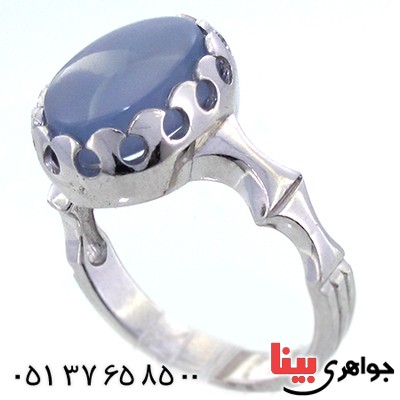 انگشتر عقیق یمنی کبود مرغوب مردانه مدل صفوی جدید _کد:9098