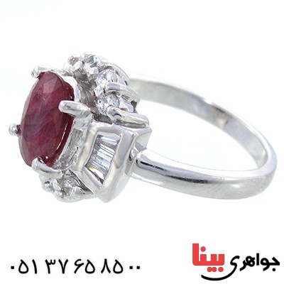 انگشتر یاقوت سرخ زنانه رادیوم لوکس مدل سارا _کد:9103