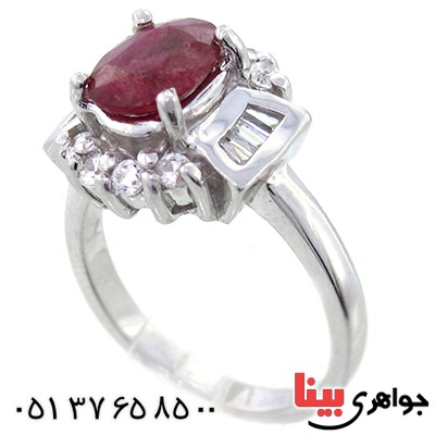 انگشتر یاقوت سرخ زنانه رادیوم لوکس مدل سارا _کد:9103