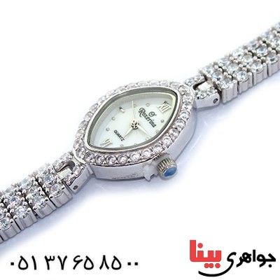 ساعت نقره زنانه رادیوم لوکس برند Royal Crown با شکوه مجلسی لوزی _کد:1299