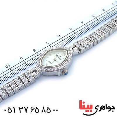 ساعت نقره زنانه رادیوم لوکس برند Royal Crown با شکوه مجلسی لوزی _کد:1299