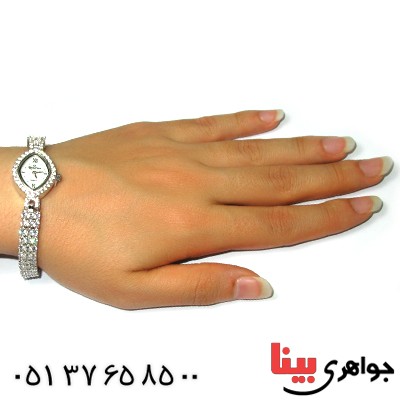 ساعت نقره زنانه رادیوم لوکس برند Royal Crown با شکوه مجلسی لوزی _کد:1299