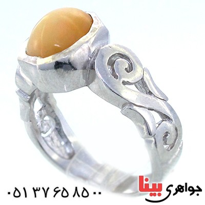 انگشتر اوپال مرغوب و اصیل مردانه رادیوم لوکس _کد:9106