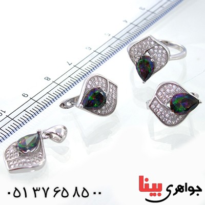 سرویس توپاز هفت رنگ زنانه مدل گل لاله _کد:9114