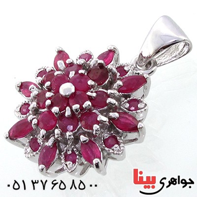 گردنبند یاقوت سرخ بسیار عالی و زلال زنانه درشت فاخر _کد:9116