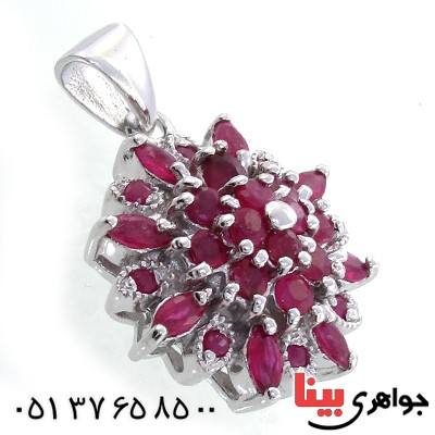 گردنبند یاقوت سرخ بسیار عالی و زلال زنانه درشت فاخر _کد:9116