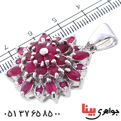 گردنبند یاقوت سرخ بسیار عالی و زلال زنانه درشت فاخر _کد:9116