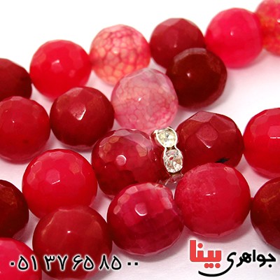تسبیح چند جواهر 33 دانه ای عقیق و کوارتز و جید درجه یک با رنگ بندی خاص _کد:9124