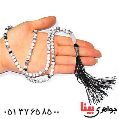 تسبیح چند جواهر 101 دانه ای عقیق و کوارتز و جید درجه یک با رنگ بندی خاص _کد:9129