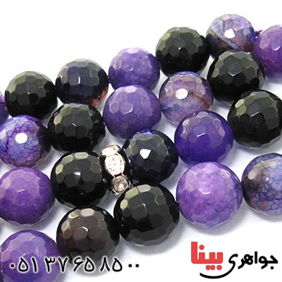 تسبیح چند جواهر 33 دانه ای عقیق و کوارتز و جید درجه یک با رنگ بندی خاص _کد:9132