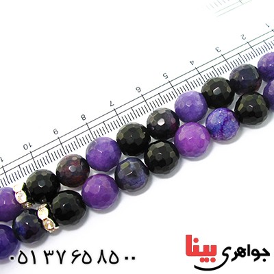 تسبیح چند جواهر 33 دانه ای عقیق و کوارتز و جید درجه یک با رنگ بندی خاص _کد:9132