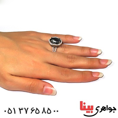 انگشتر حدید صینی زنانه درشت با دعای هفت جلاله _کد:9149
