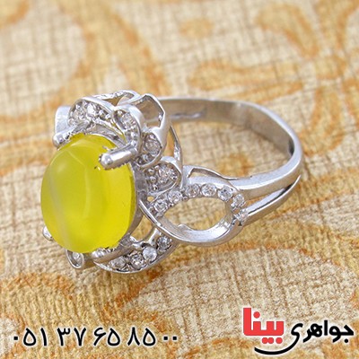 انگشتر عقیق شرف الشمس زنانه مدل شراره _کد:9150