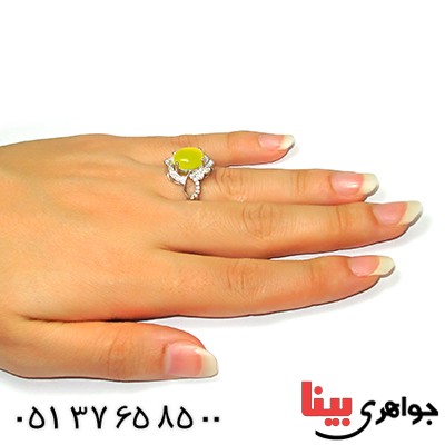 انگشتر عقیق شرف الشمس زنانه مدل شراره _کد:9150