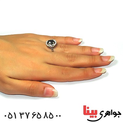 انگشتر حدید صینی زنانه با دعای هفت جلاله مدل تارا _کد:9154