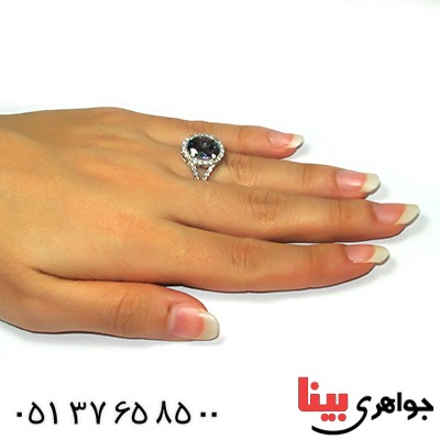 انگشتر توپاز هفت رنگ زنانه مدل آنا _کد:9157