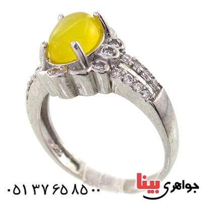 انگشتر عقیق شرف الشمس زنانه مدل رویا _کد:9160