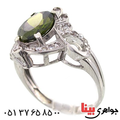 انگشتر زبرجد زنانه مدل ملینا _کد:9161