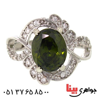 انگشتر زبرجد زنانه مدل ملینا _کد:9161