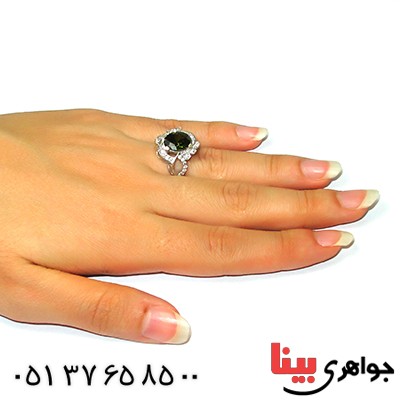 انگشتر زبرجد زنانه مدل ملینا _کد:9161