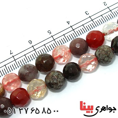 تسبیح چند جواهر 101 دانه ای درشت عقیق، کوارتز و جید درجه یک با رنگ بندی خاص _کد:9168