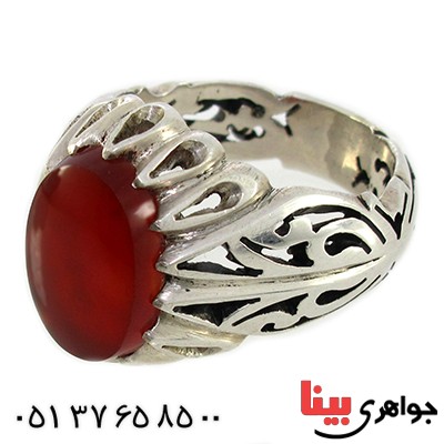 انگشتر عقیق یمنی مرغوب مردانه درشت فاخر _کد:1301