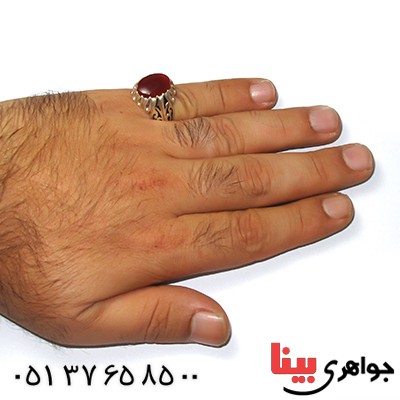 انگشتر عقیق یمنی مرغوب مردانه درشت فاخر _کد:1301
