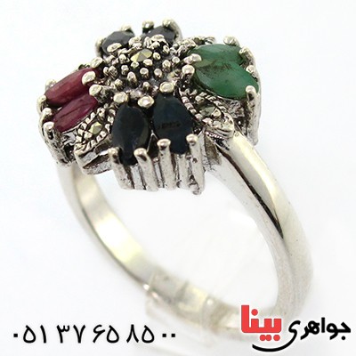 سرویس چند جواهر زنانه یاقوت و زمرد مارکازیتی _کد:9184