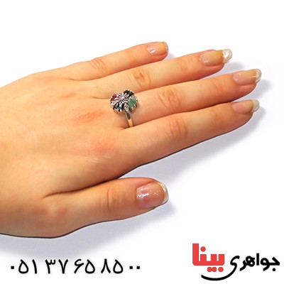 سرویس چند جواهر زنانه یاقوت و زمرد مارکازیتی _کد:9184