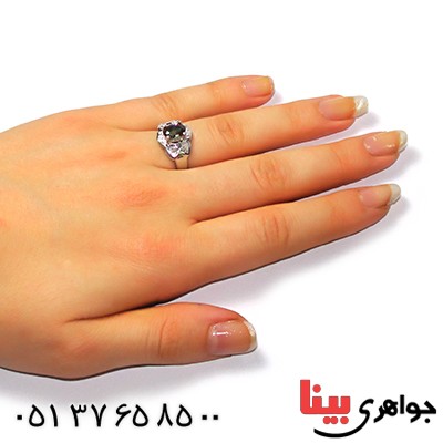 انگشتر توپاز هفت رنگ زنانه رادیوم لوکس _کد:9185