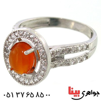 انگشتر عقیق یمنی زنانه رادیوم لوکس مدل سانیا _کد:9187