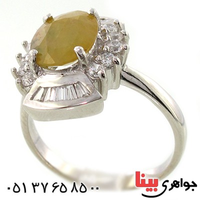 انگشتر یاقوت زرد زنانه رادیوم لوکس مدل دلاسا _کد:9188