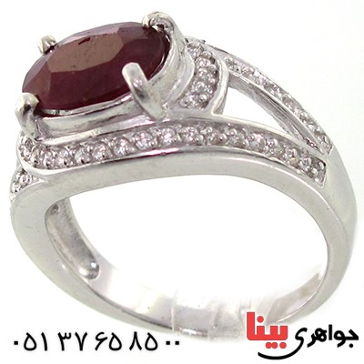 انگشتر یاقوت سرخ برمه زنانه رادیوم لوکس مدل نگار _کد:9191