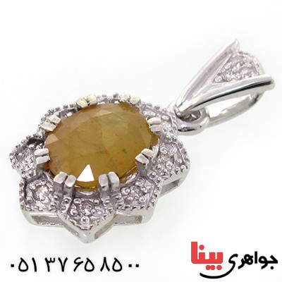 گردنبند یاقوت زرد زنانه رادیوم لوکس مدل فرناز _کد:9194