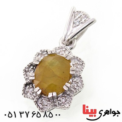 گردنبند یاقوت زرد زنانه رادیوم لوکس مدل فرناز _کد:9194