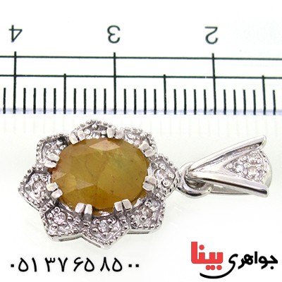 گردنبند یاقوت زرد زنانه رادیوم لوکس مدل فرناز _کد:9194