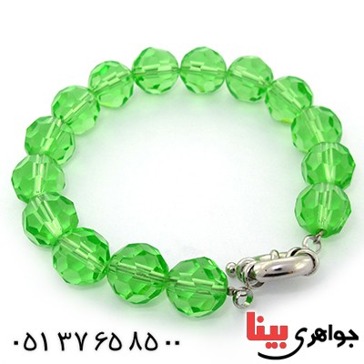 دستبند زمرد صنعتی سوارسکی اصل زنانه درشت مدل تانیا _کد:9196