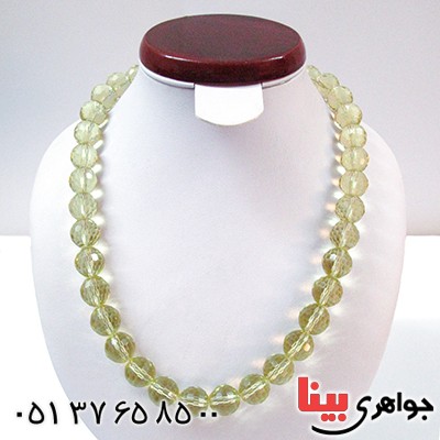 گردنبند کریستالی سوارسکی اصل زنانه طرح سیترین درشت _کد:9229