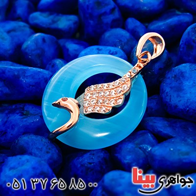 گردنبند چشم گربه مدل قوی درخشان _کد:9236