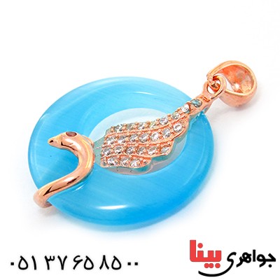 گردنبند چشم گربه مدل قوی درخشان _کد:9236